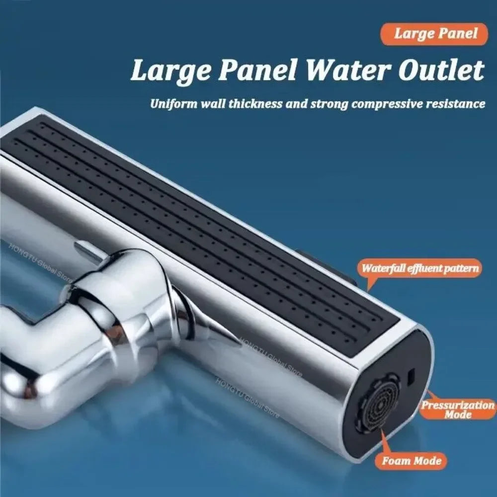 4-Mode Waterfall Faucet Aerator Extender Sprayer Kitchen Sink Faucet Aerator Sprayer Qme