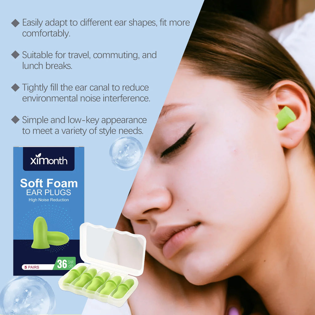 Noise Cancelling Sleep Earplugs with Portable Storage Case Sleep Earplugs Qst