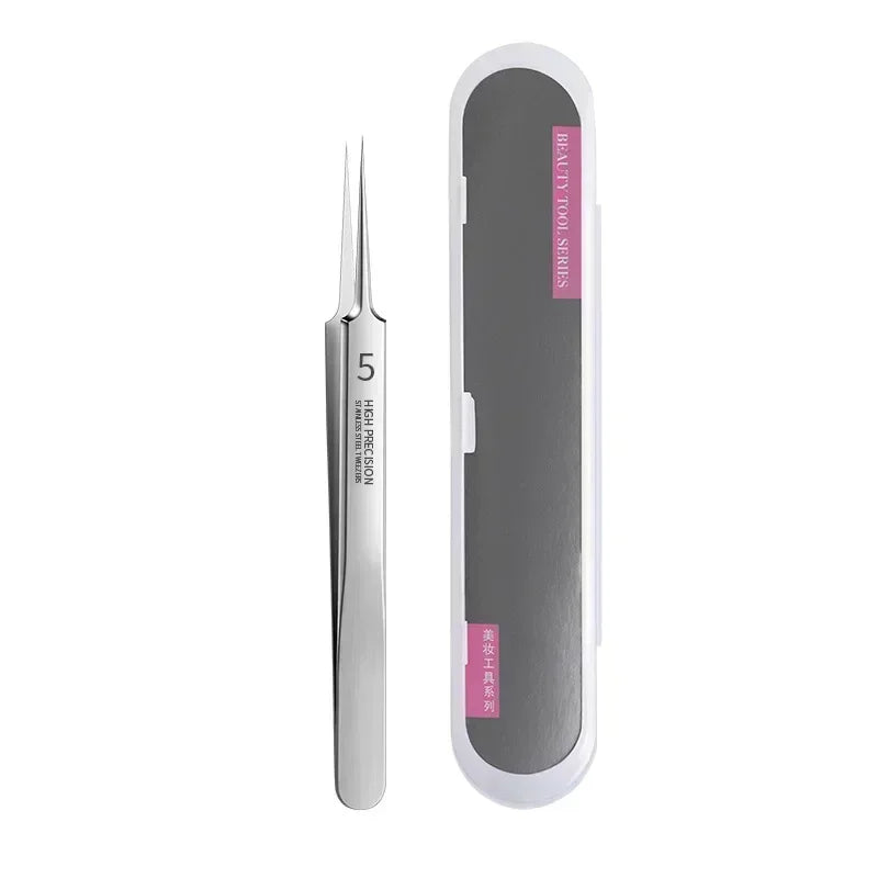 Precision Blackhead & Whitehead Removal Tweezers | Qme Facial Removal Tool Qme silvery