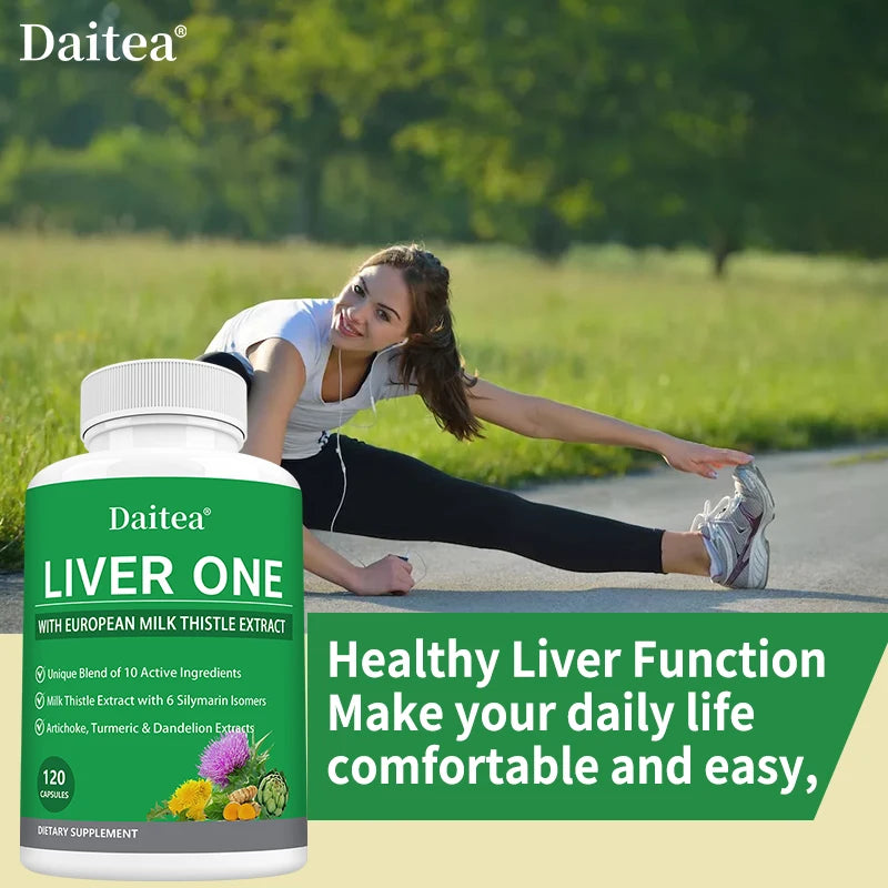 Milk Thistle & Dandelion Root Capsules – Daily Liver Support Herbal Supplement Qst