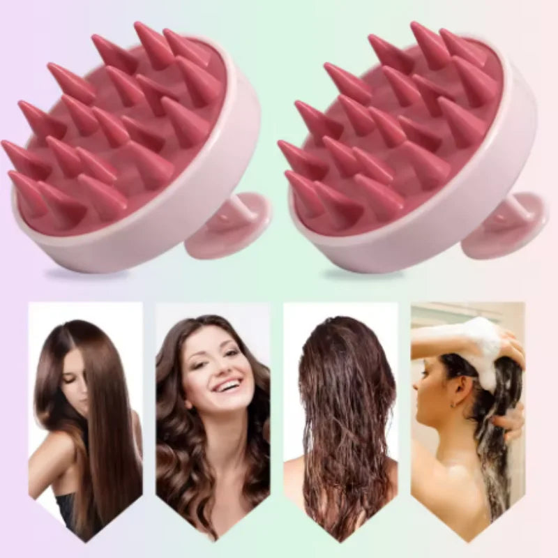 Silicone Scalp Massager Shampoo Brush – Soft Bristles Scalp Massage Brush Qme