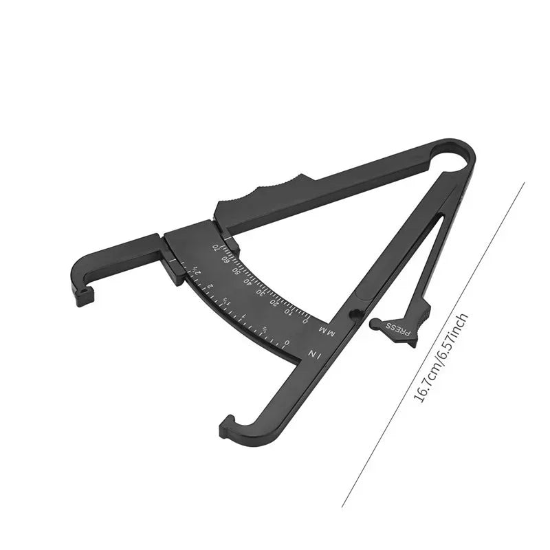 Skinfold Body Fat Caliper Set with Tape & Measurement Chart Body Fat Caliper Set Qme