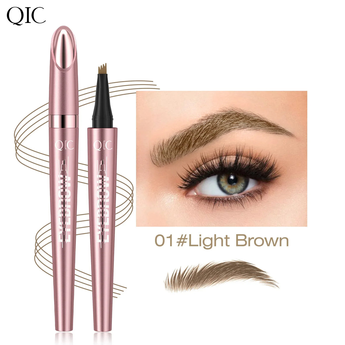 Waterproof 4-Split Tip Eyebrow Tattoo Pen – 6 Colors | Qme Eyebrow Tattoo Pen Qme Q708-1