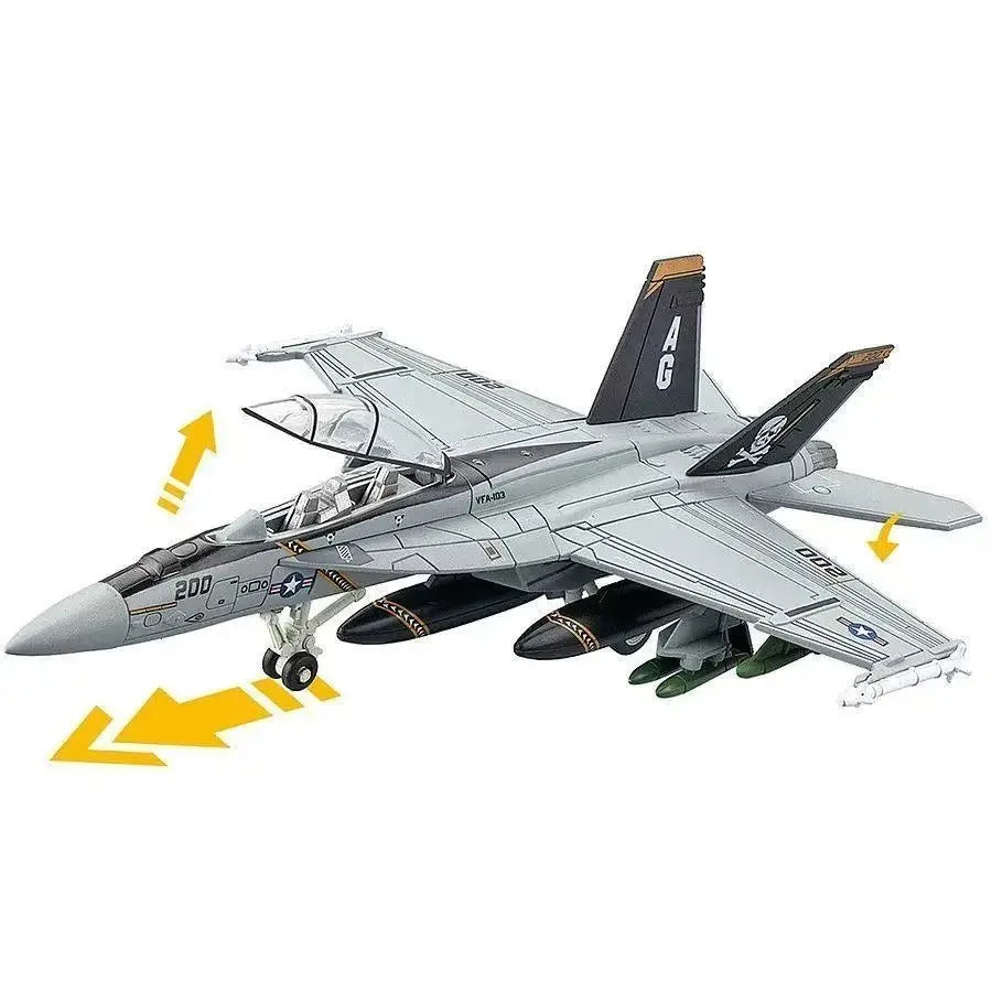 1/72 Scale F/A-18F Super Hornet VF-103 Military Model Toy Scale Model Toy Qme