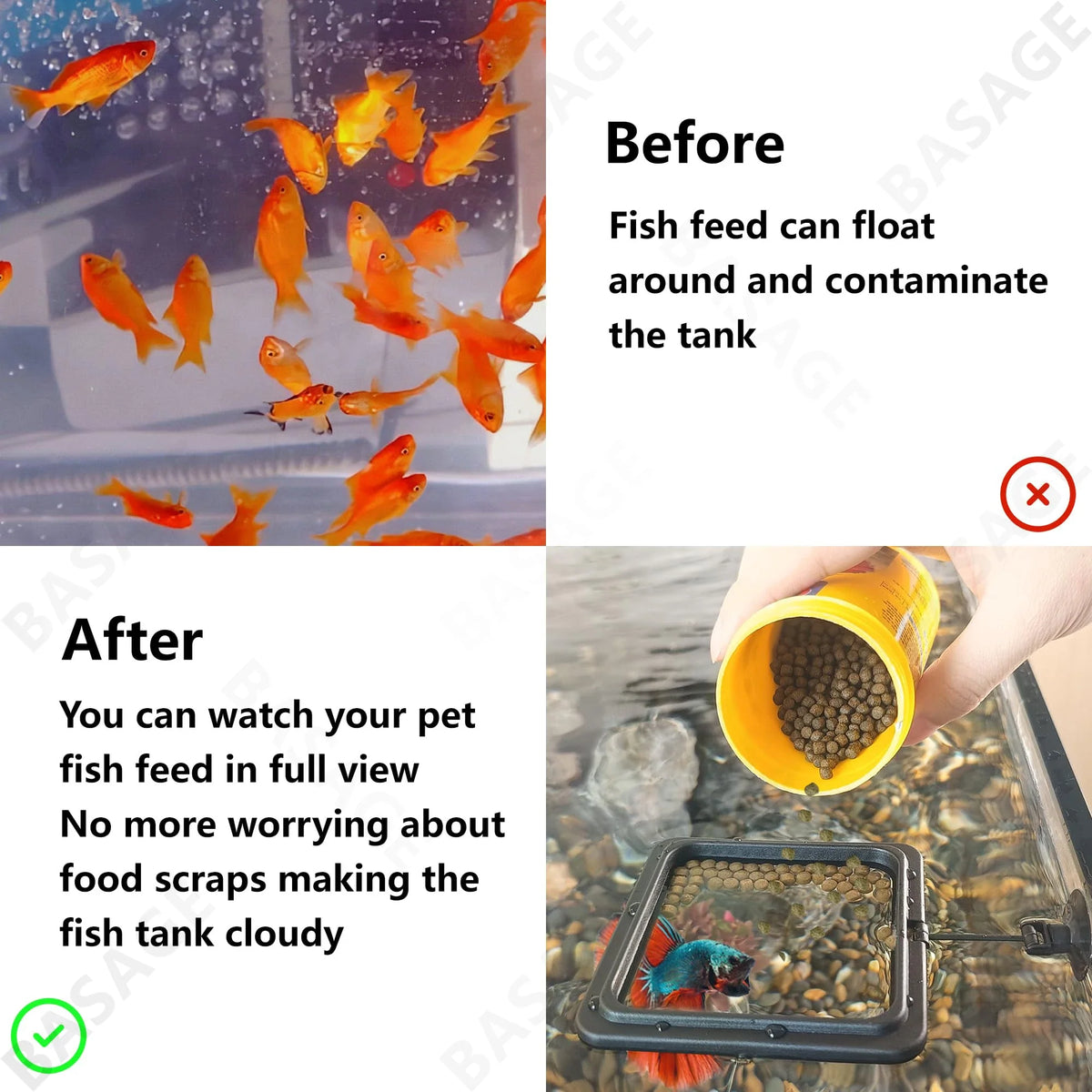 Aquarium Floating Feeding Ring Fish Tank Food Tray Feeder Fish Feeding Ring Qme