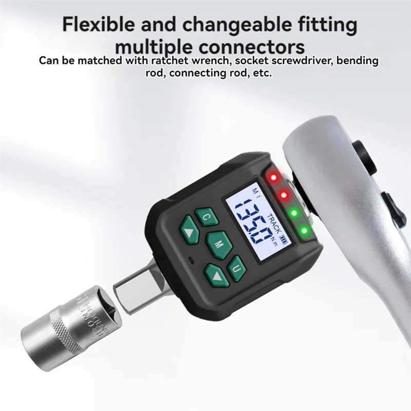 A02F Digital Torque Adapter 3/8" Drive | 10–200 N·m ±2% Digital Torque Adapter Qme