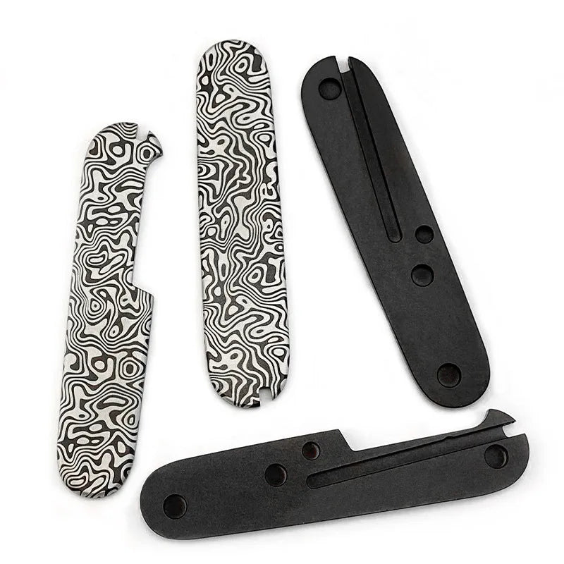 Titanium Scales for 91mm Swiss Army Knife – DIY Custom Parts Knife Handle Scales Qst