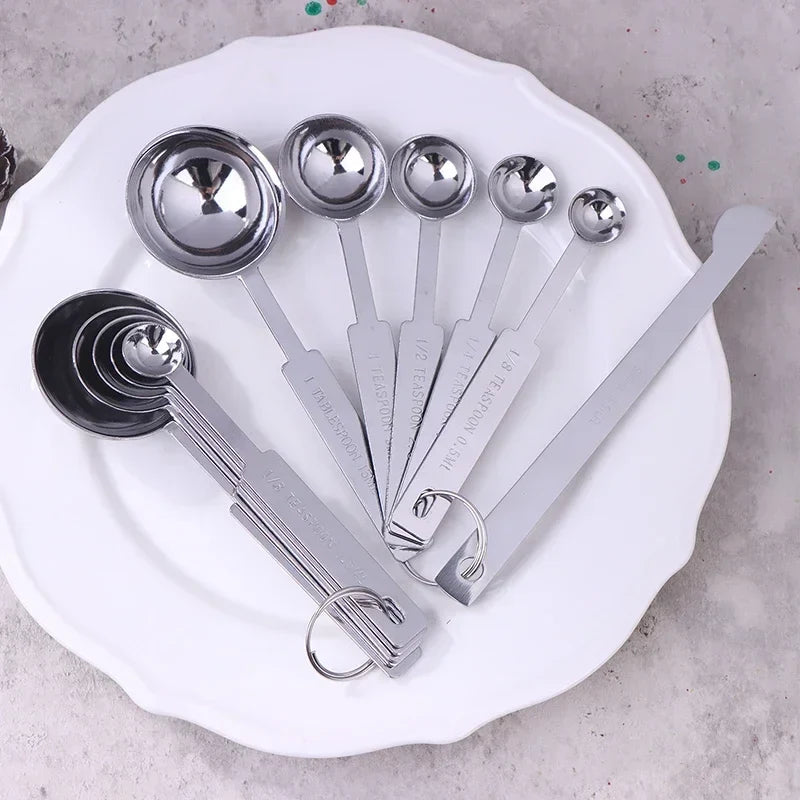 Stackable Stainless Steel Measuring Spoons Set of 5 Measuring Spoon Set Qme