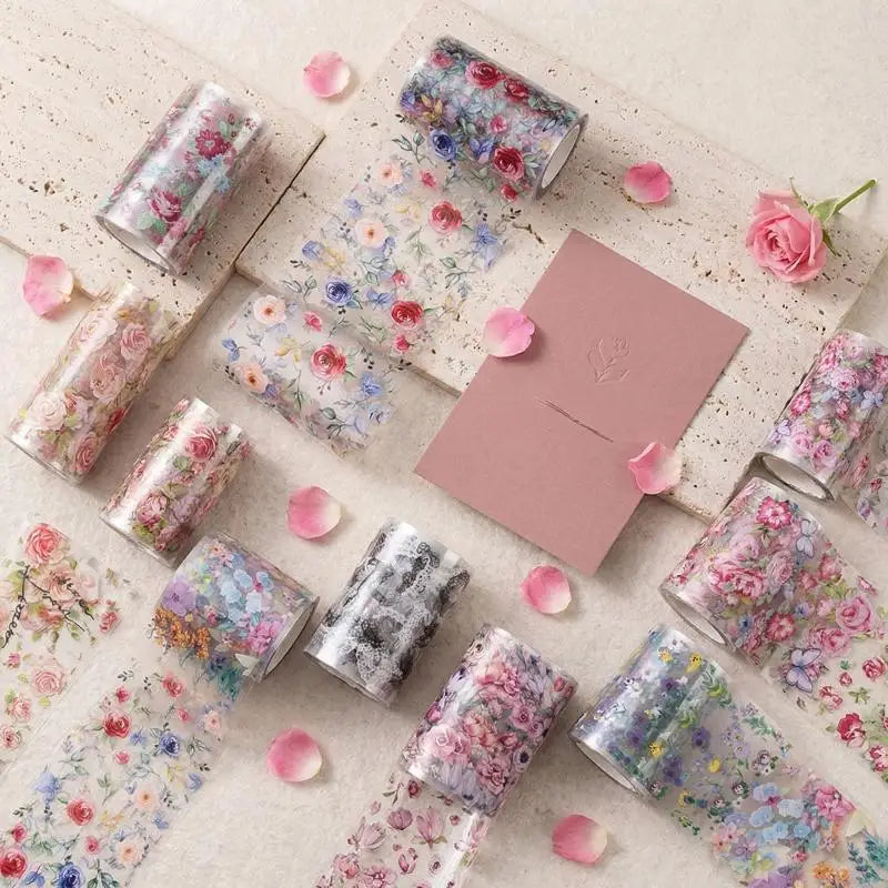 Floral Nail Transfer Foil Stickers – DIY Rose Manicure Art Nail Art Foil Qme