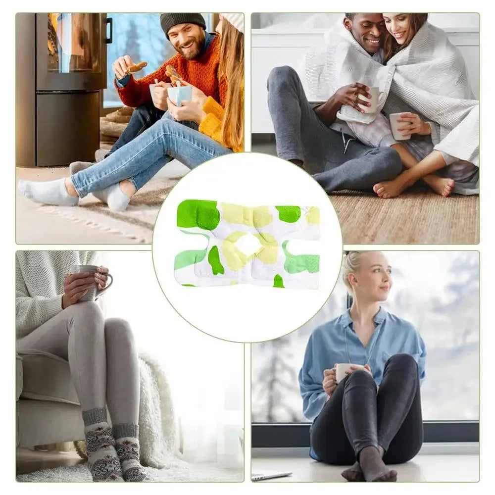 Herbal Knee Warming Patches – 5+ Hour Heat, 6/10 Pack Knee Heat Patch Qst