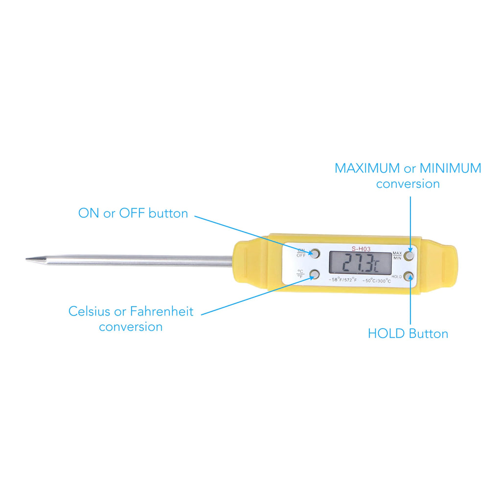 DECDEAL Digital Food Thermometer – Auto Calibration Pen Digital Food Thermometer Qst