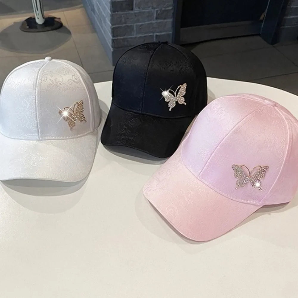Rhinestone Baseball Hat – Breathable Sun Cap for Women | Qme Sun Protection Cap Qme