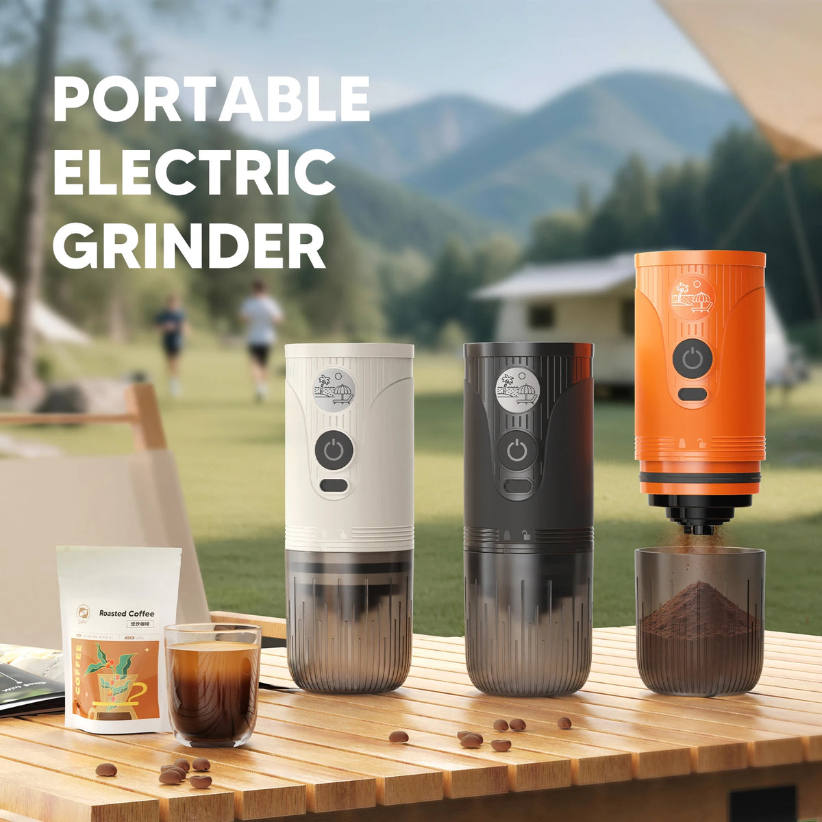 Portable Rechargeable Electric Coffee Grinder – Ceramic Burr Coffee Burr Grinder Qst