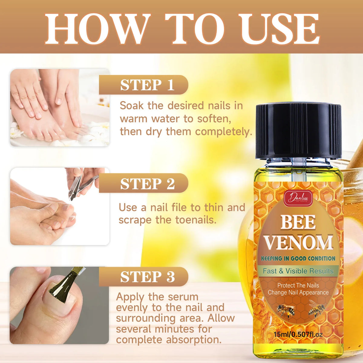 Bee Venom Nail Care Serum – Strengthen & Beautify Nails 15ml Nail Care Serum Qst