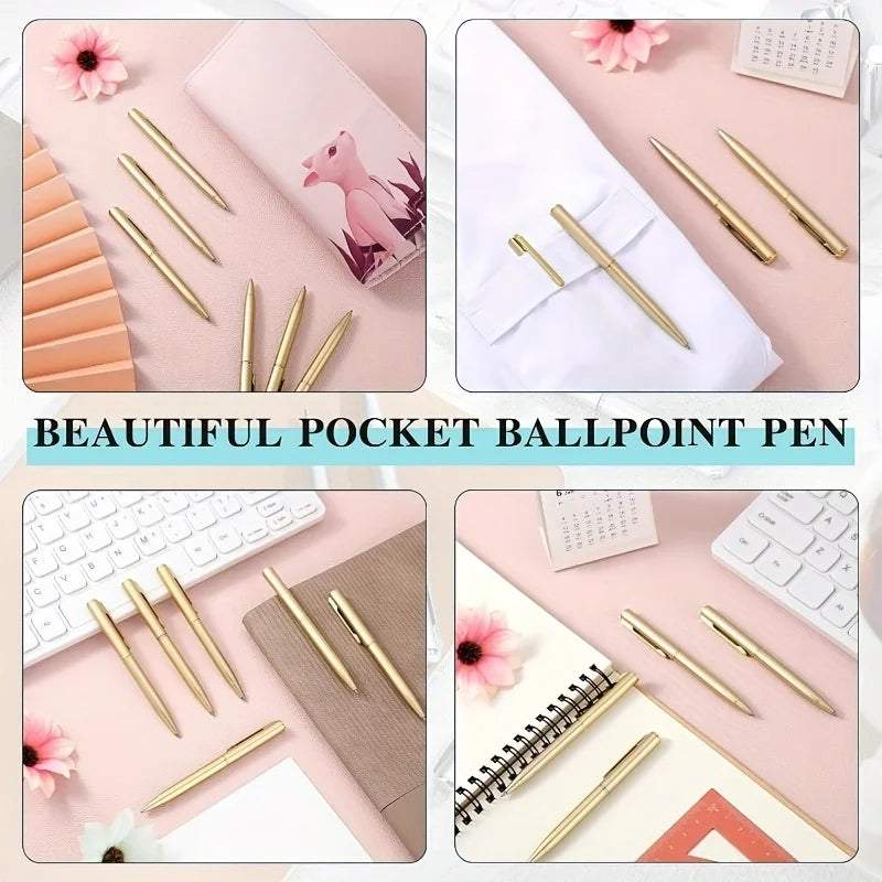 Qme Mini Ballpoint Pen – Short Black Ink Pen for Notebooks Mini Ballpoint Pen Qme