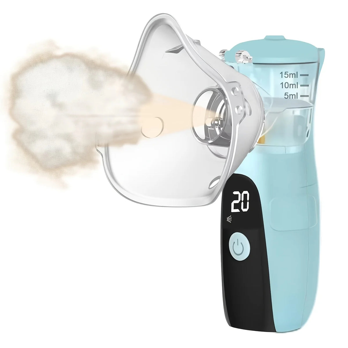 Jitesy Portable Mesh Nebulizer – Silent, Smart Timer, Rechargeable Mesh Nebulizer Qst Blue
