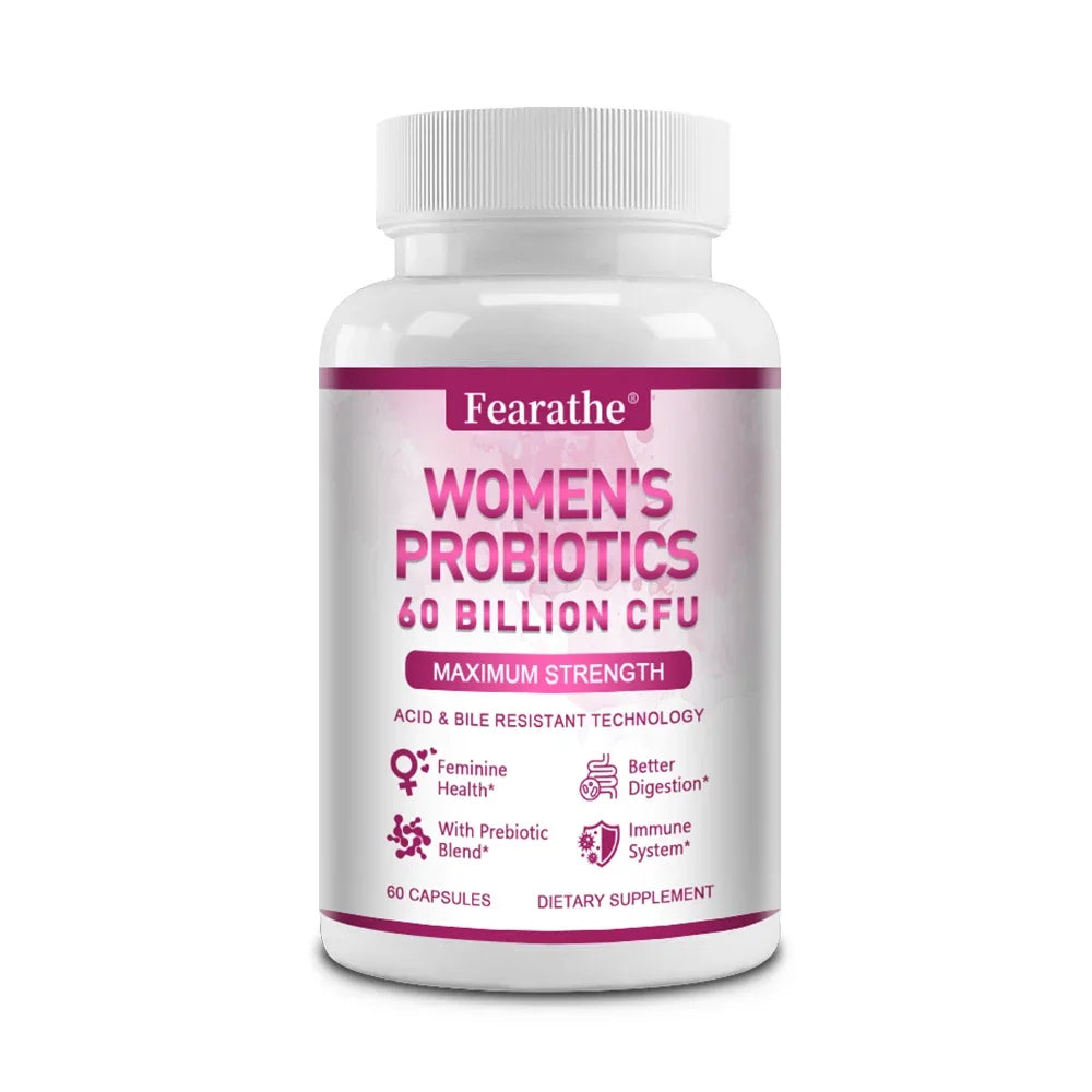 Women's Probiotic with Prebiotics, D-Mannose & Oregano Leaf Probiotic Supplement Qst 60 count-1 bottle