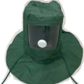 Canvas Sandblasting Hood – Industrial Wind & Blast Protection Sandblasting Hood Qme green