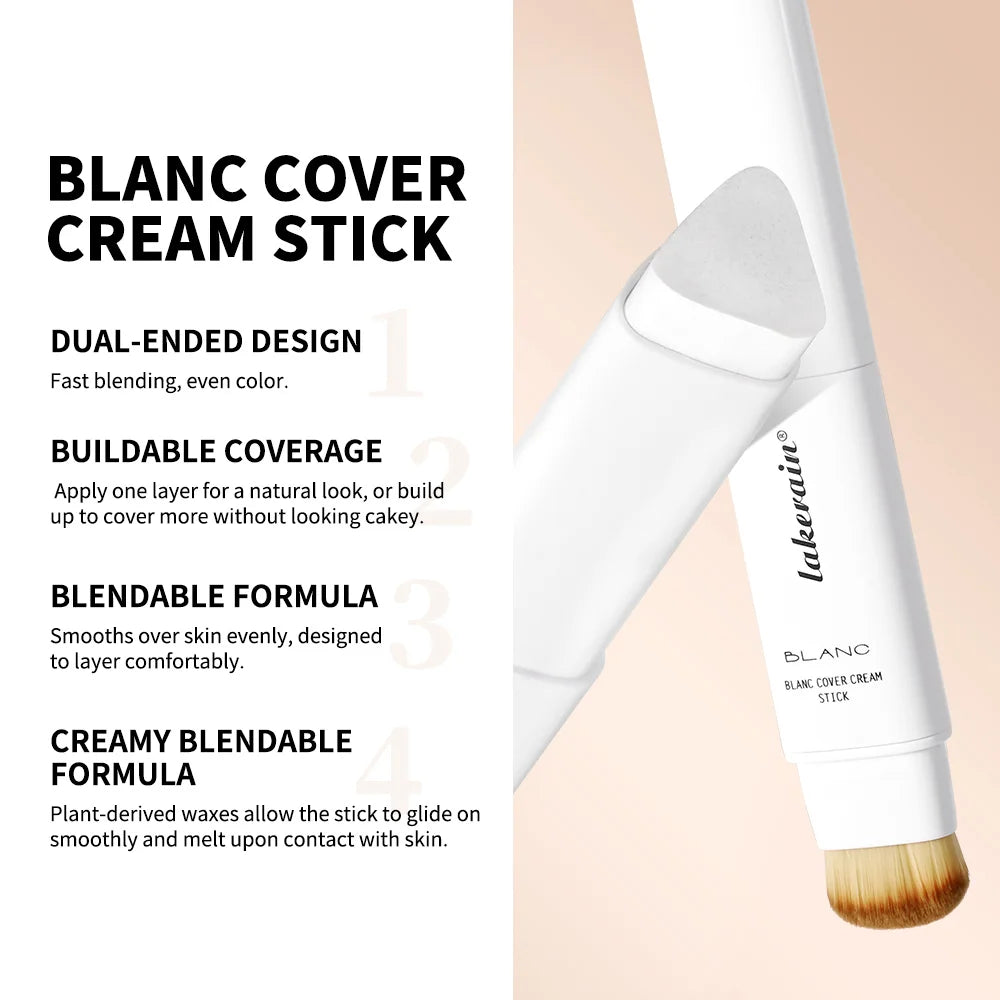 Lakerain Color-Changing Foundation Stick & Brush – Matte Finish Foundation Stick Qst