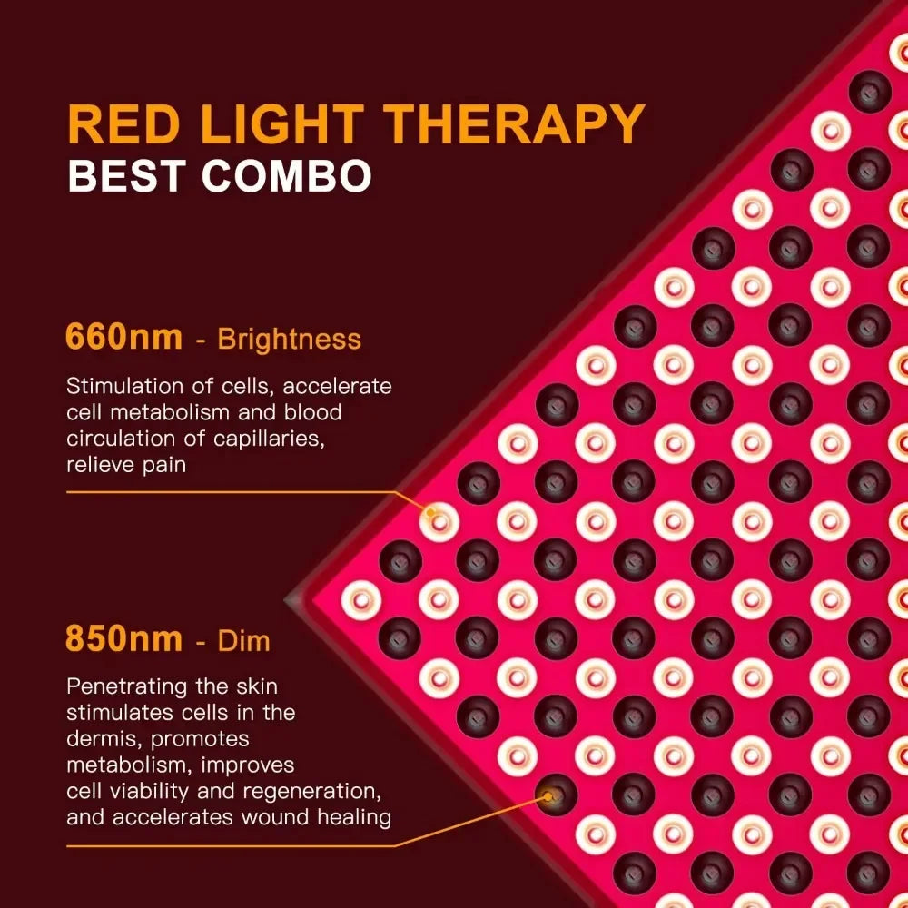 45W Red & Infrared Light Therapy Panel 660nm 850nm Light Therapy Panel Qst