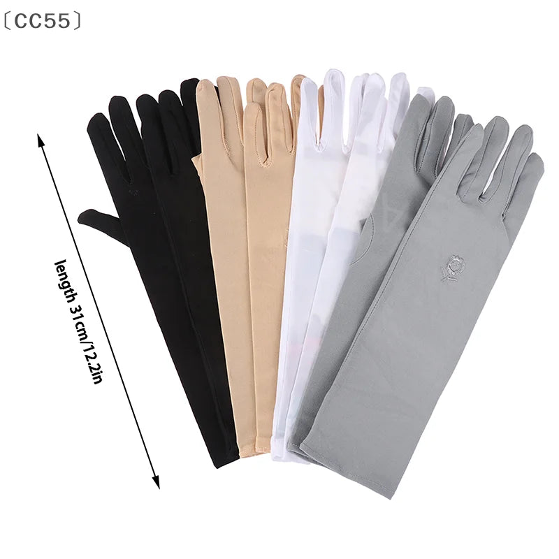 Women's UV Driving Gloves – Breathable Stretch Mid-Long Sun Cover UV Driving Gloves Qst