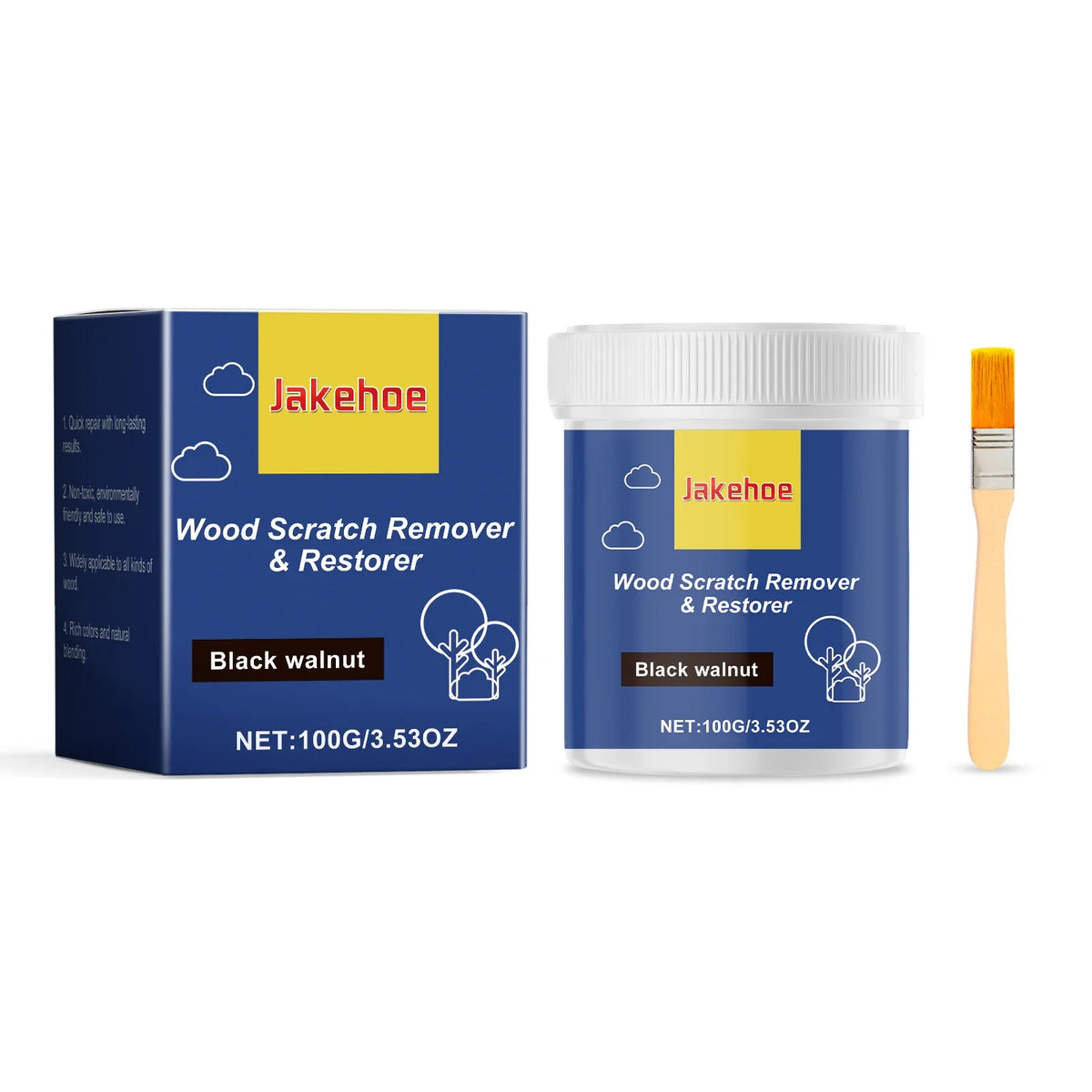 Wood Furniture Repair Paste – Scratch Filler & Touch-Up Kit Wood Repair Filler Qme Black Walnut Boxed
