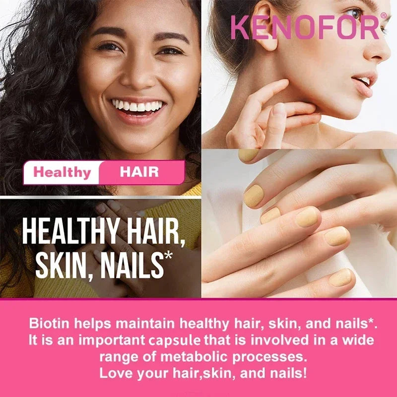 Kenofor Biotin Capsules – Hair, Skin & Nail Supplement Biotin Supplement Qst