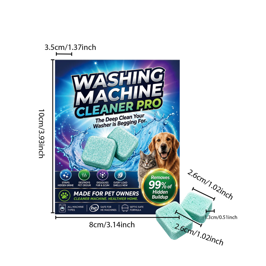 12-Pack Washing Machine Cleaner Tablets – Anti-Mildew Appliance Cleaner Tablets Qst