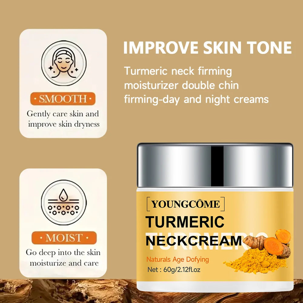 YOUNGCOME Turmeric Neck Cream – Anti-Aging Moisturizer Neck & Face Cream Qst