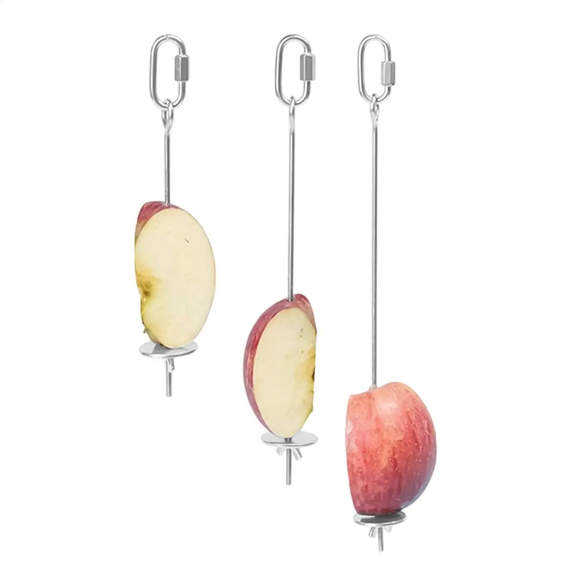 Stainless Steel Bird Cage Food Skewer & Fruit Stick Holder Bird Cage Accessory Qme
