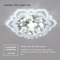 Modern LED Crystal Ceiling Chandelier – 6 Colors | Indoor Crystal LED Chandelier Qme White Concealed