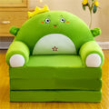 Kids Foldable Cartoon Plush Sofa Cover – 2-in-1 Flip Open Chair Kids Sofa Cover Qme A