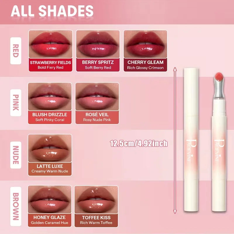 Qme Watery Lip Glaze – Long-Lasting Nude Lip Gloss Lip Gloss Qme