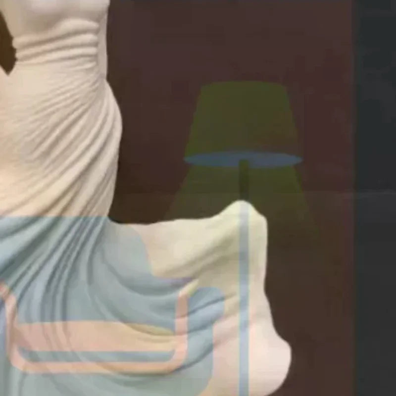White Dancing Lady Resin Figurine – Elegant Home Décor Statue Decorative Figurine Qme