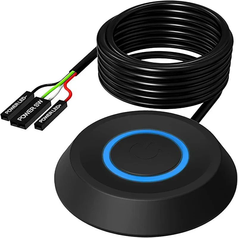 External PC Power Button Switch with 2m LED Cable PC Power Switch Qme
