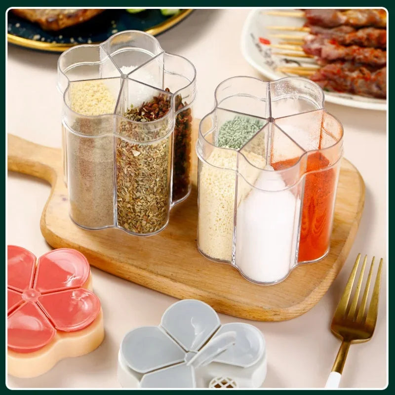 Plastic Spice Jar Seasoning Container – Kitchen & Outdoor Spice Jar Organizer Qme