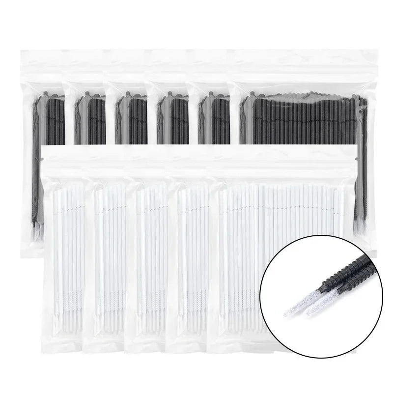 Disposable Spiral Mascara Microbrush Applicator – 100 Lash Wands Mascara Applicator Brush Qme