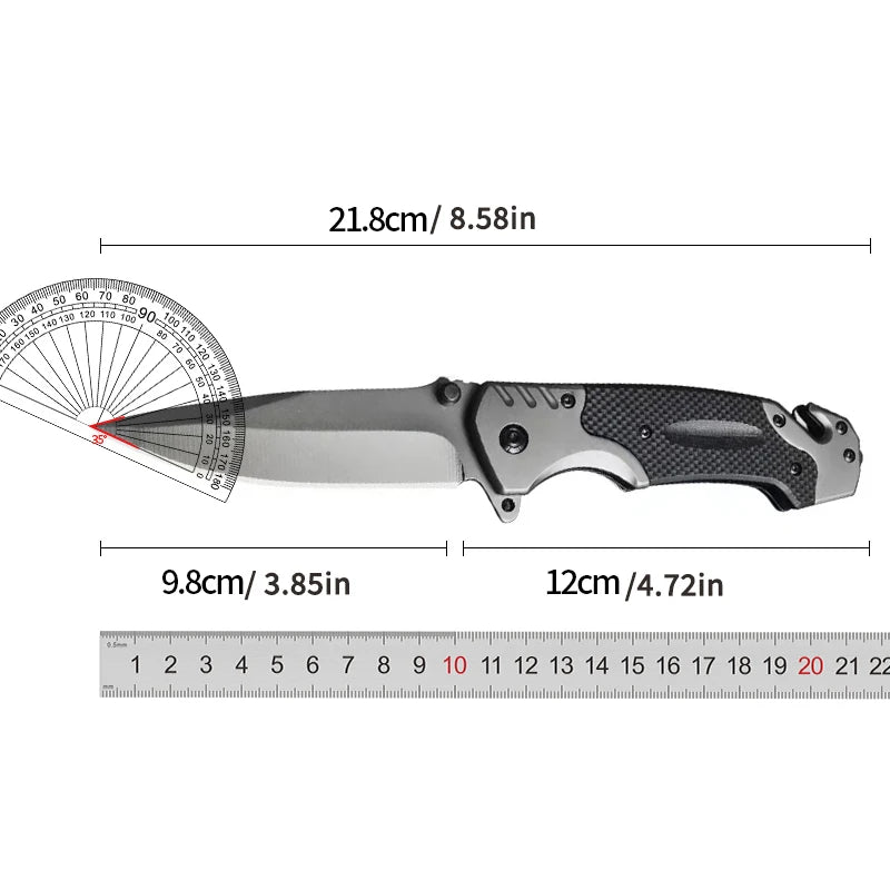 PLYS Folding Pocket Knife – Stainless Steel Outdoor Utility Blade Folding Pocket Knife Qst 1PC