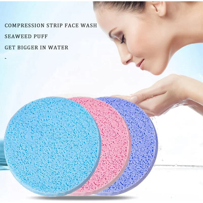 5-Pack Compressed Facial Sponges – Reusable Cleansing Sponges Facial Cleansing Sponge Qme