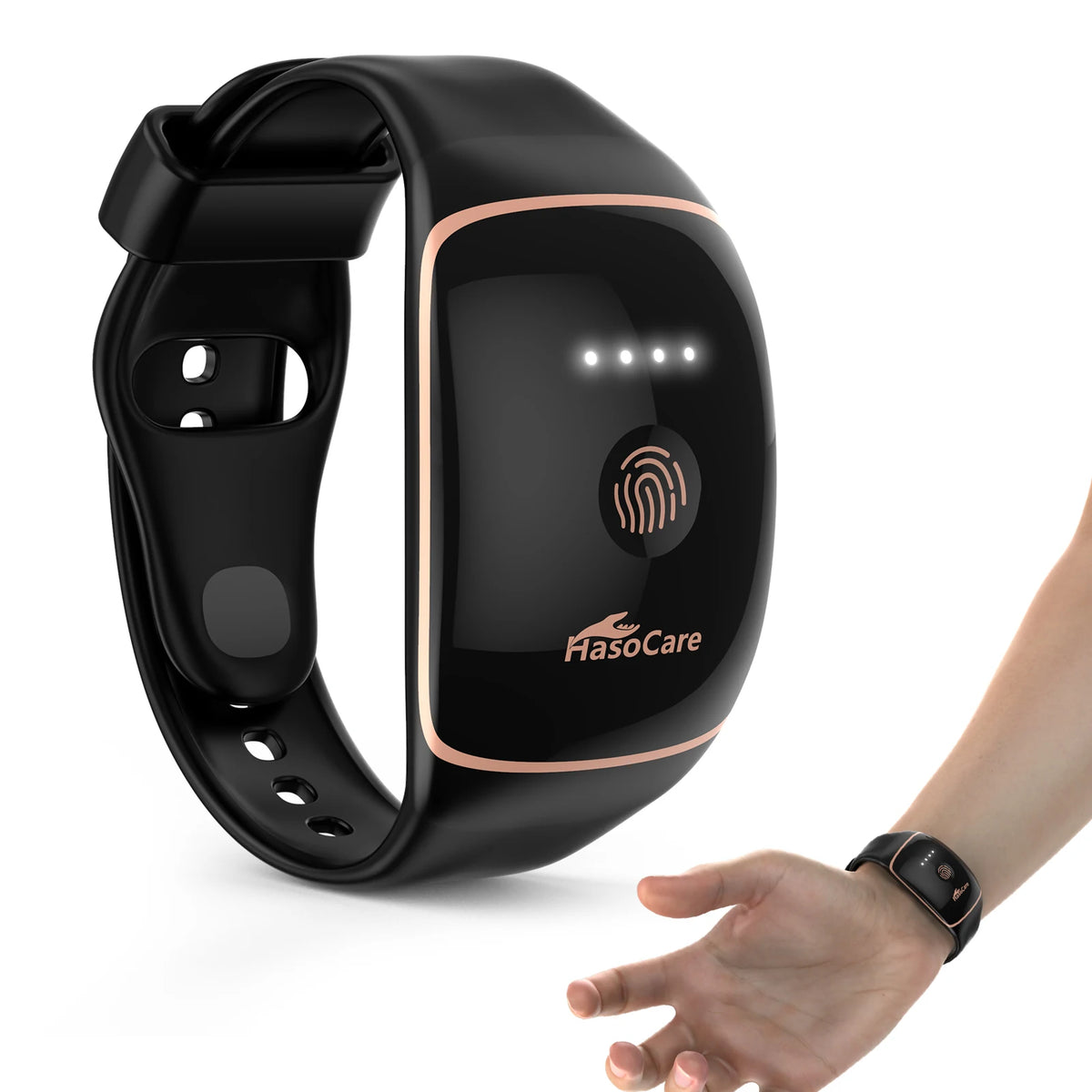 Rechargeable Anti-Nausea EMS Wristband – Acupressure Pulse Strap EMS Acupressure Wristband Qst Black set