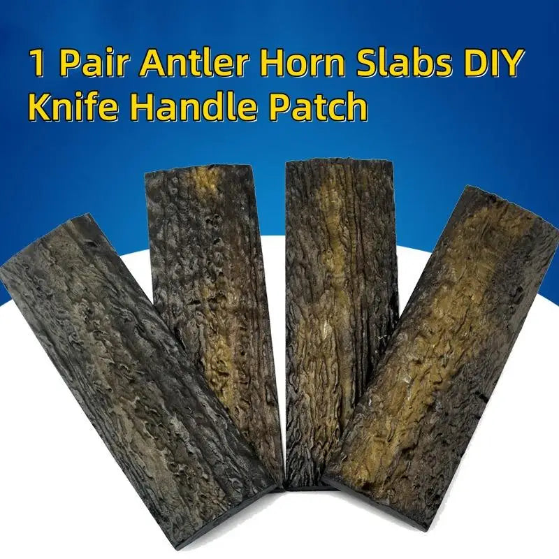 POM Resin Antler Horn Knife Handle Scales Slabs – 1 Pair DIY Knife Handle Scales Qst