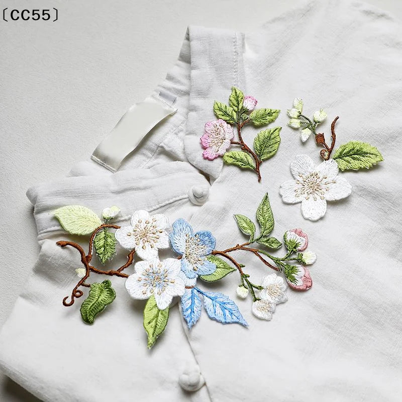 Flower Embroidery Iron-On Patch for Clothes, Bags & Jeans Embroidery Iron-On Patch Qst