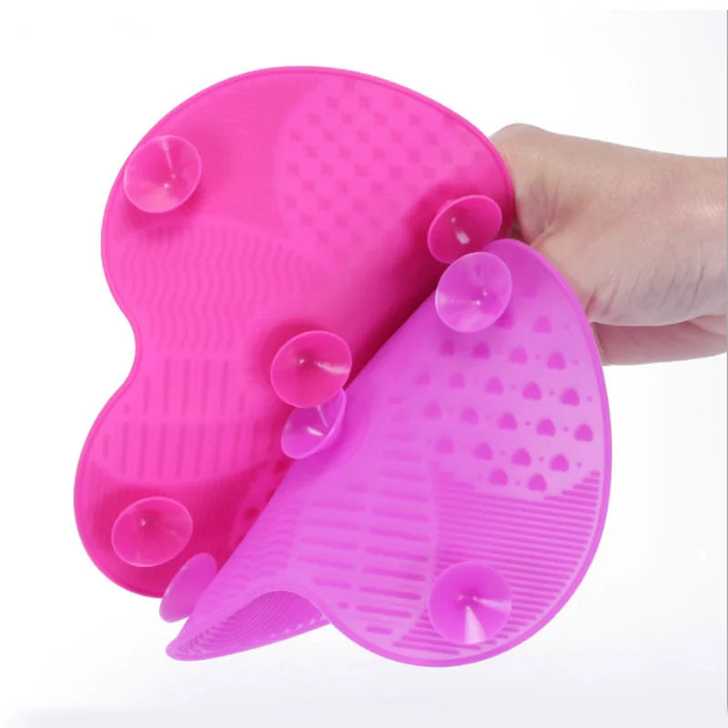 Silicone Cosmetic Brush Cleaning Pad with Suction Cup Brush Cleaning Pad Qme