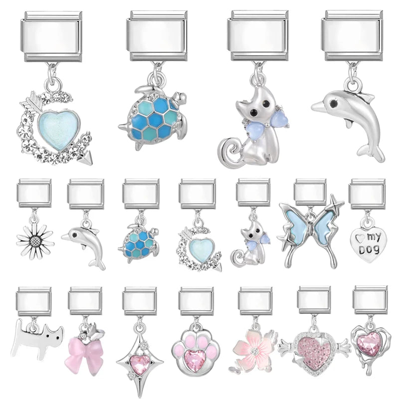 Starfish Shell Whale Charm Pendant – Stainless Steel, 41 Colors Charm Pendant Qme