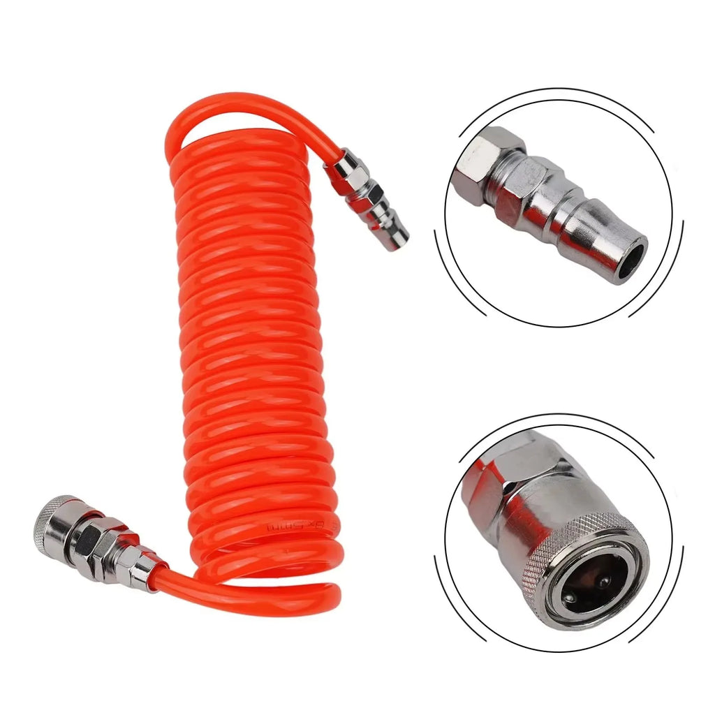 Pneumatic Spiral Coiled Air Hose for Air Compressors Pneumatic Air Hose Qme