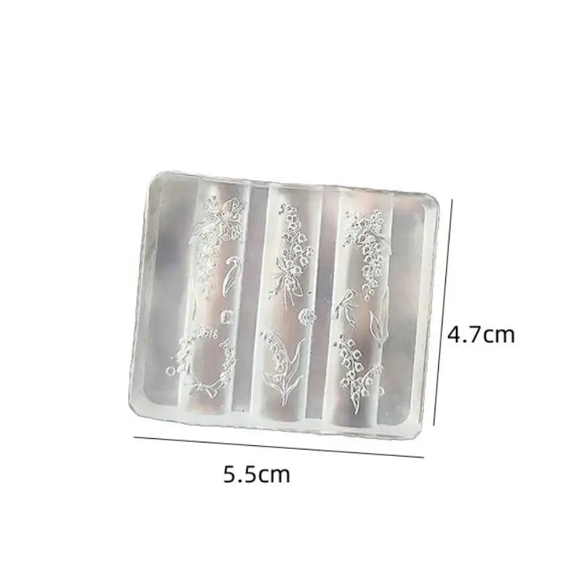 3D Silicone Lotus Leaf Nail Mold | DIY Nail Art Template Nail Art Mold Qme style 3