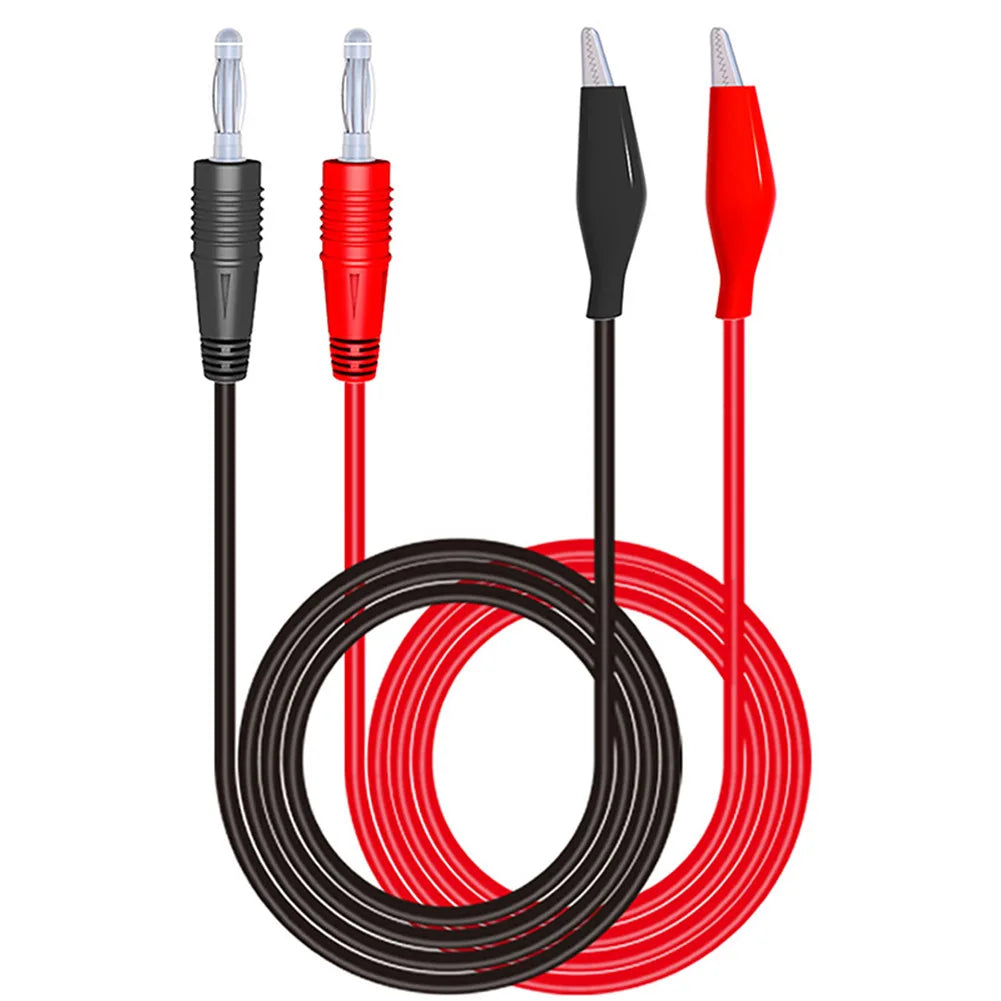 Alligator Clip to Banana Plug Test Cable Dual Tester Lead Test Cable Leads Qme