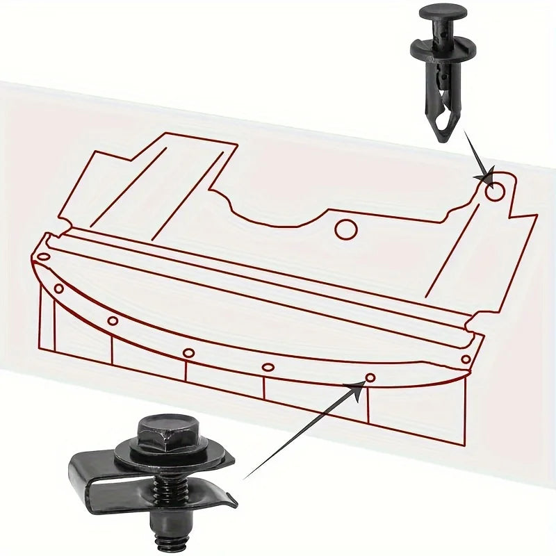 10-Pack Iron Screw Clips for License Plate Frame Strips License Plate Clips Qme