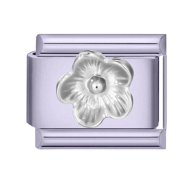 Zircon Butterfly Moon Stars Bow Italian Charm Links – Purple
