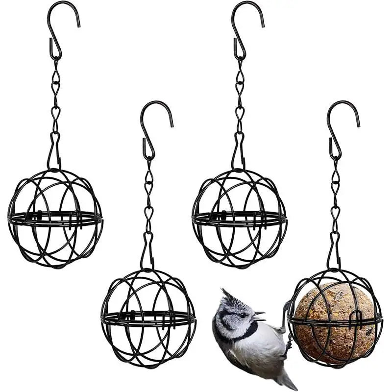 Squirrel Proof Hanging Bird Feeder with Chain – Fat Ball Hanging Bird Feeder Qme